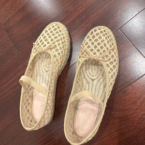 Loeffler Randall Tan Woven Espadrilles